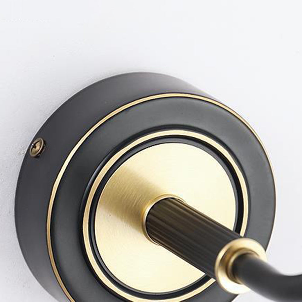 Arisha Decorative Deer Mirror Front Vanity Wall Lamp, Black/Gold