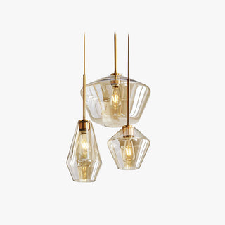 Hailie Pendellampor Klart Glas/Metall, Klart/Bärnsten