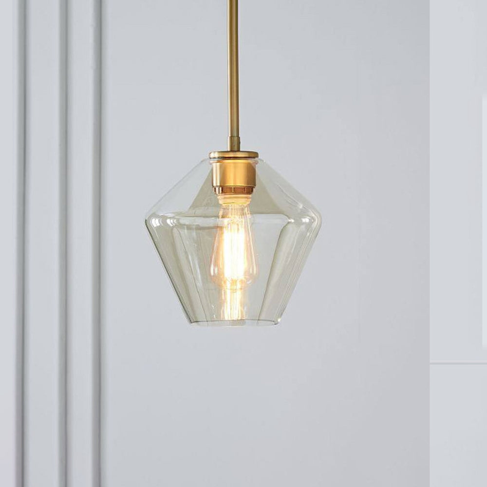 Virelo Pendant Light Glass Clear/Amber Diamond