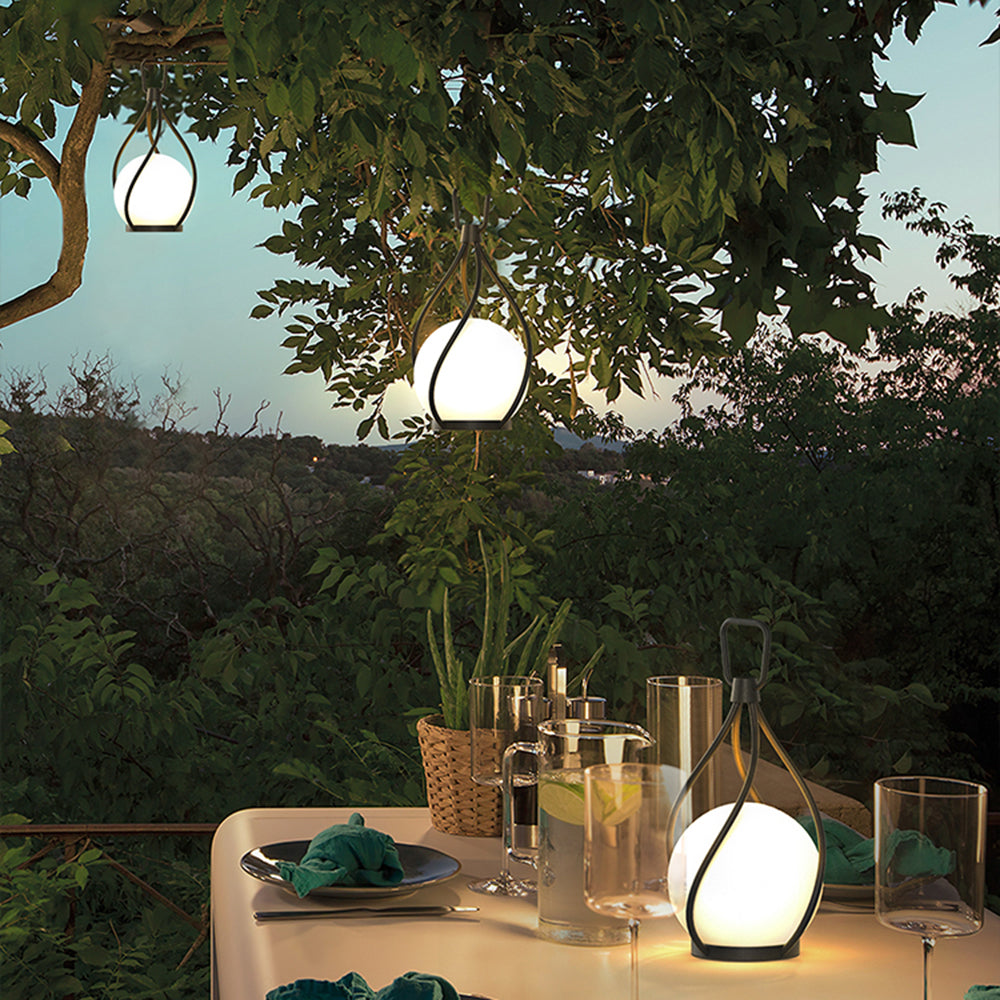 Ray modern bubblig pendellampa i metall, vit/transparent