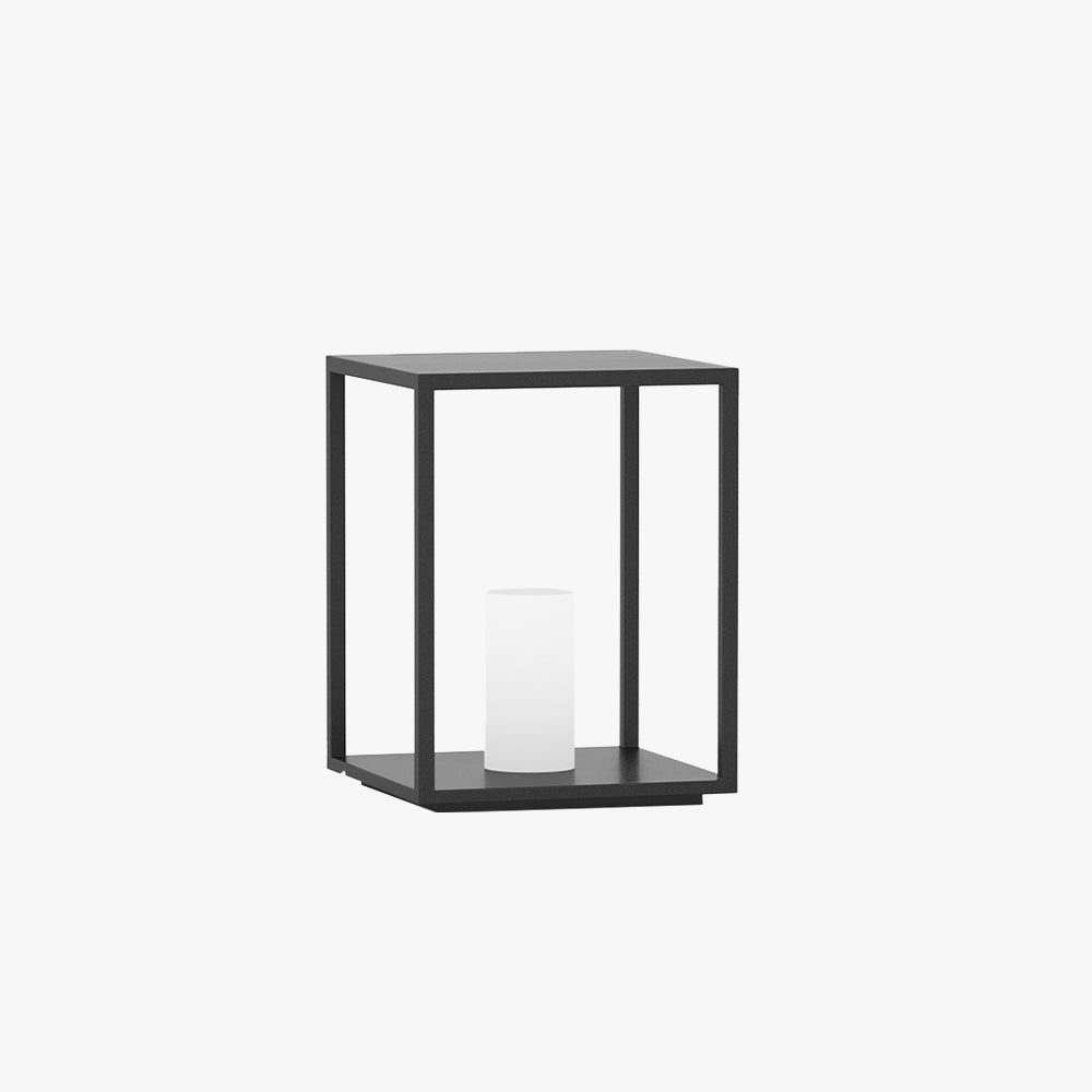 Ray minimalistisk rektangulær solcelledrevet udendørs jordlampe i metal