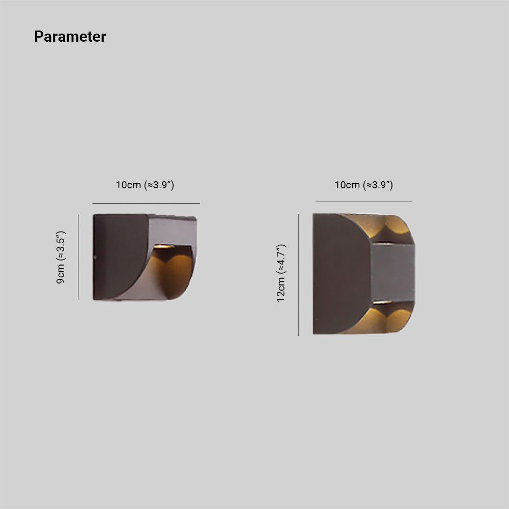 Ray minimalistinen ylös- ja alaspäin valaiseva metallinen ulkoseinävalaisin, musta