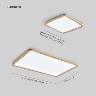 Quinn Modern Fyrkant/Avlång LED Taklampa Metall/Trä Träf/Valnöt Sovrum/Vardagsrum