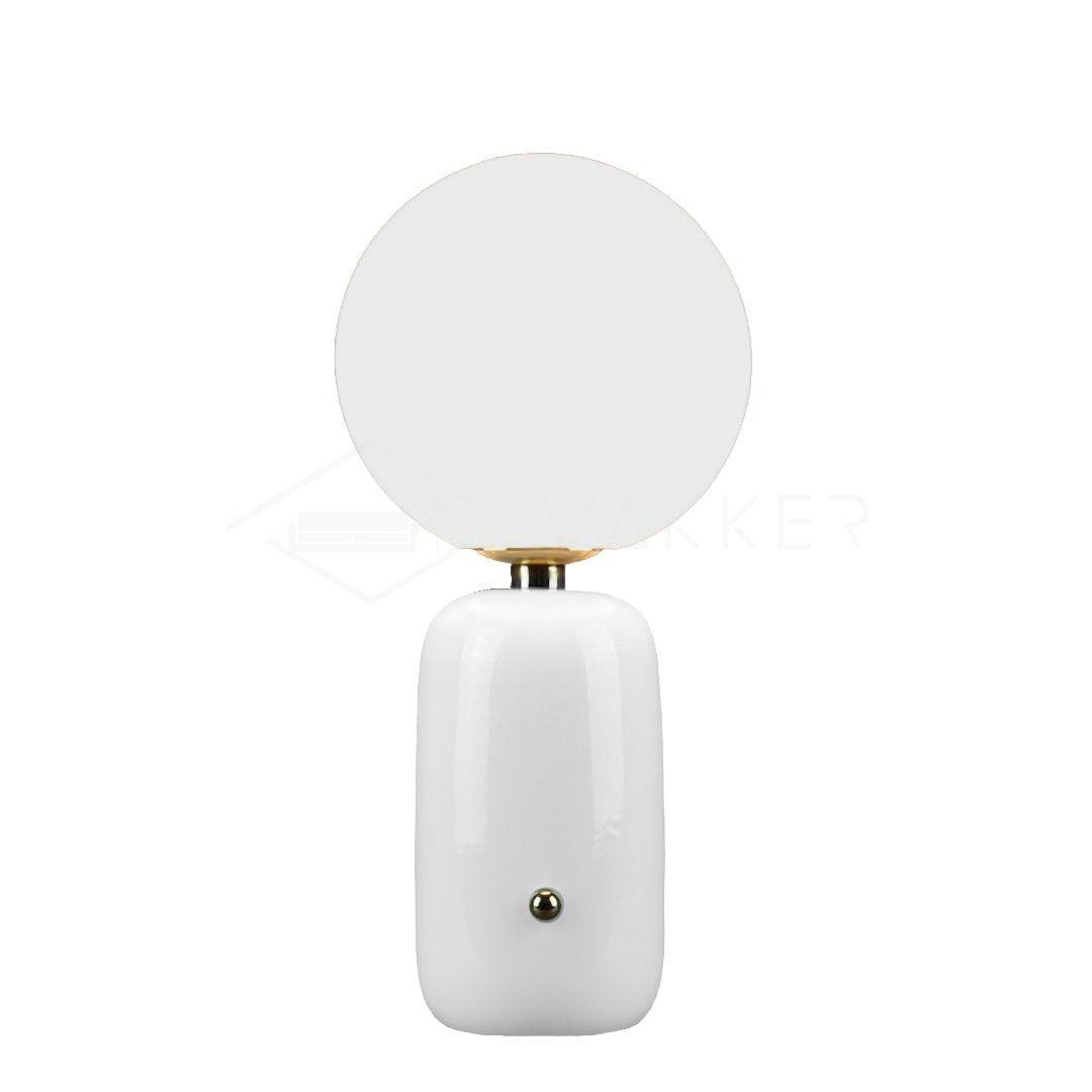 Candeeiro de mesa industrial em vidro Nyxen