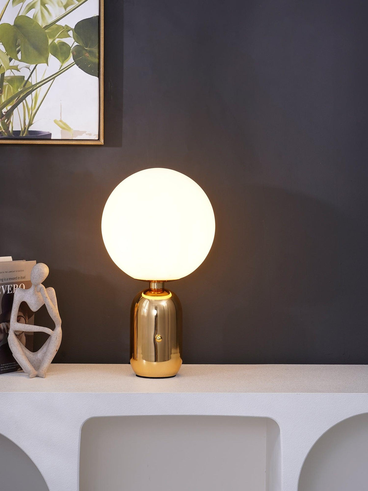 Candeeiro de mesa industrial em vidro Nyxen