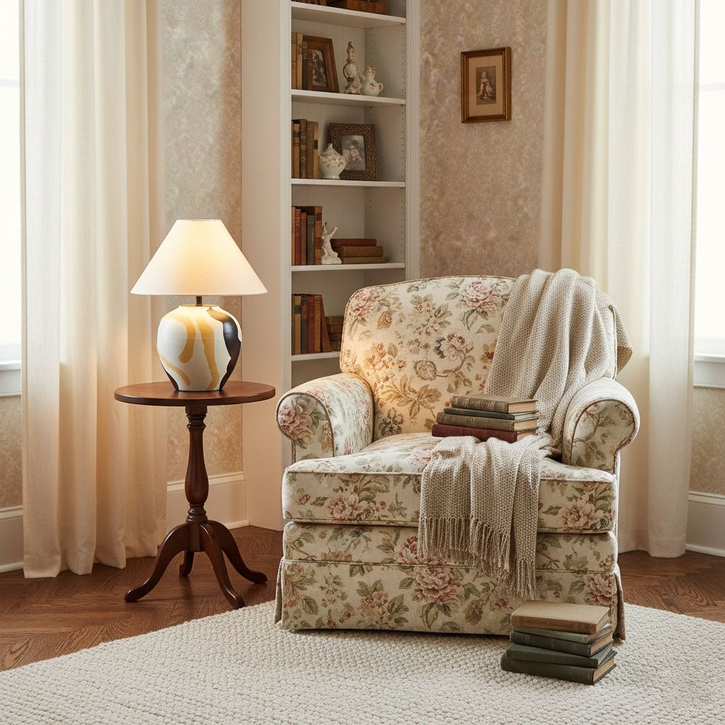 Candeeiro de mesa em cerâmica com padrão abstrato Quellis