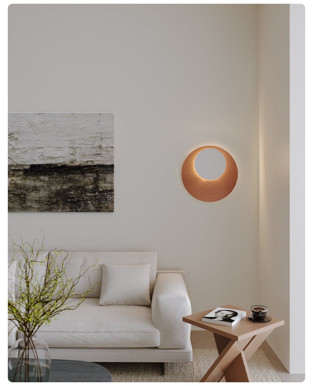 Crescent Halo-vägglampa