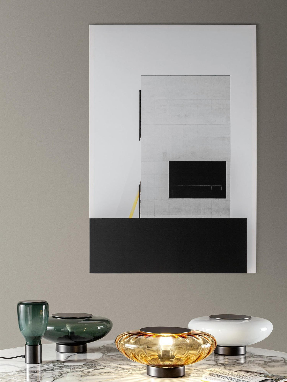 Candeeiro de mesa em vidro Vathayra