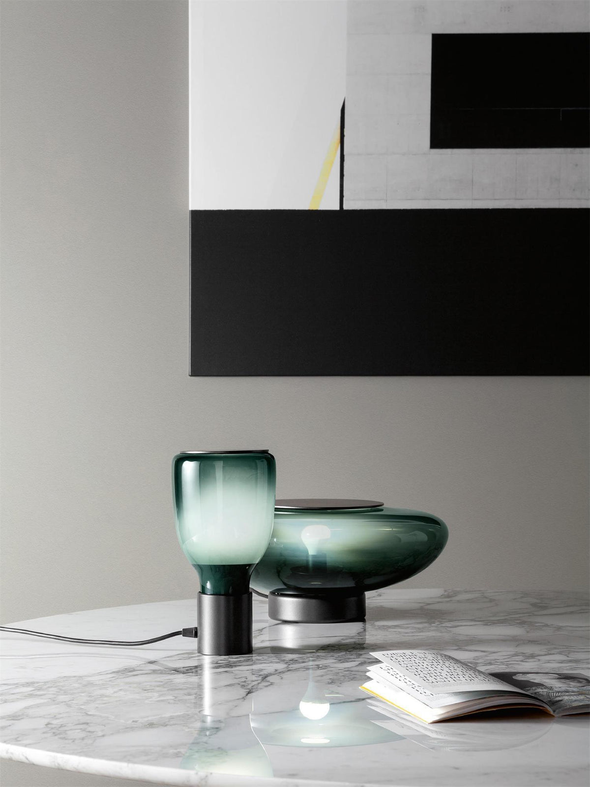 Candeeiro de mesa em vidro Vathayra