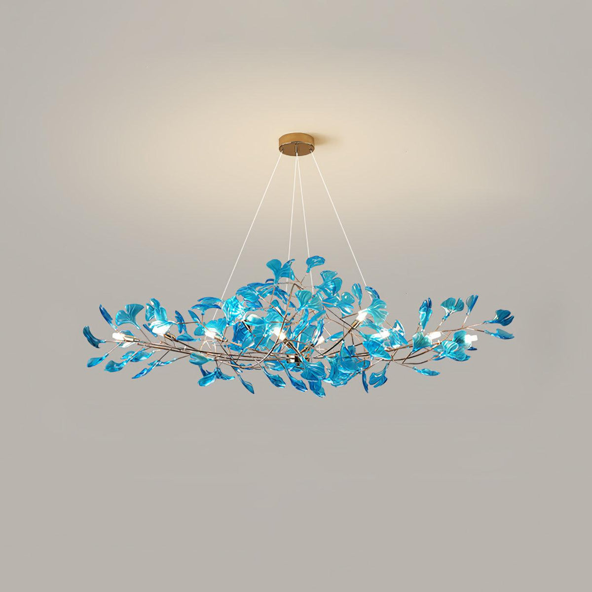 Ava-lysekroner med ginkgo-blade