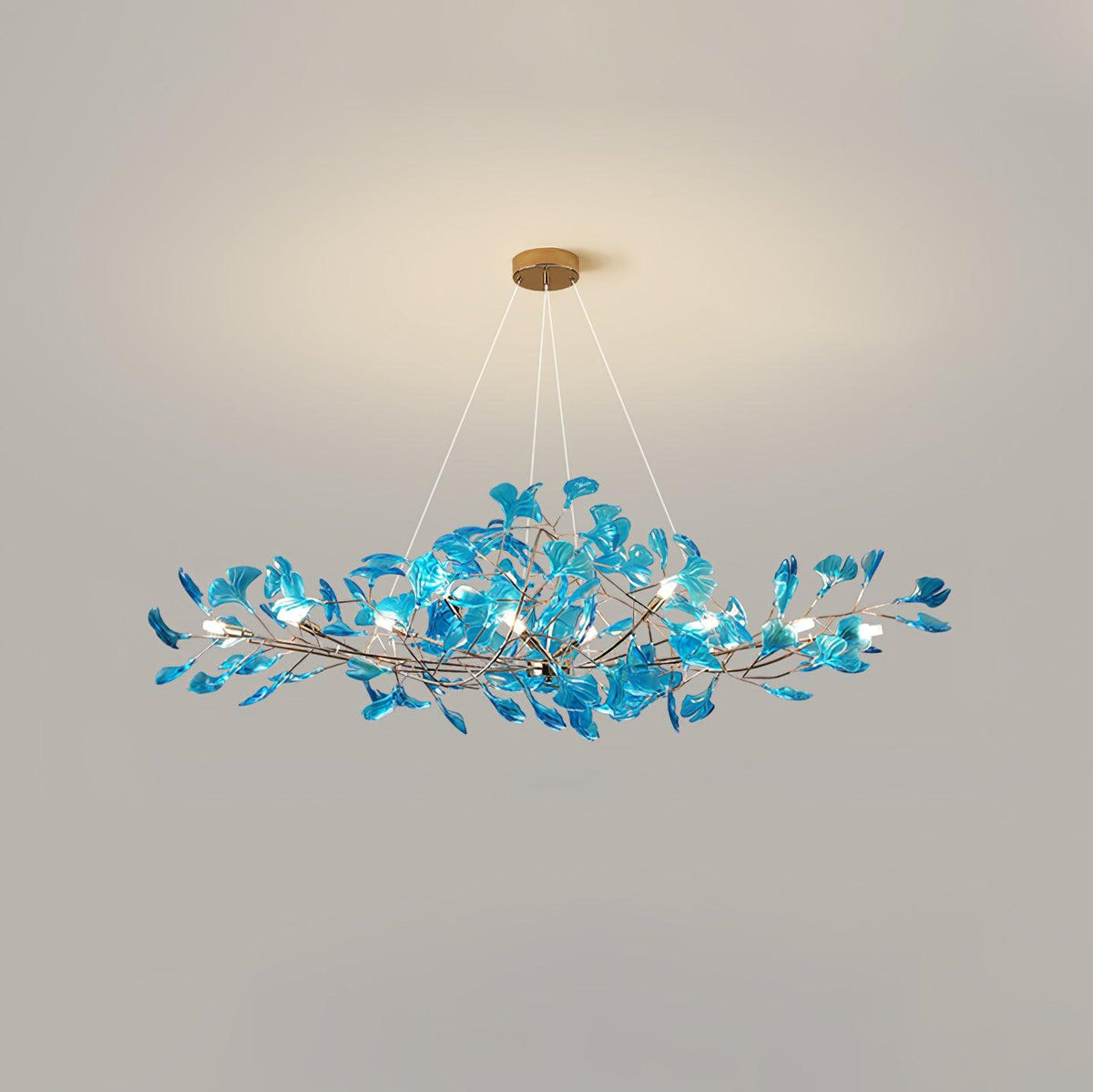 Ava-lysekroner med ginkgo-blade