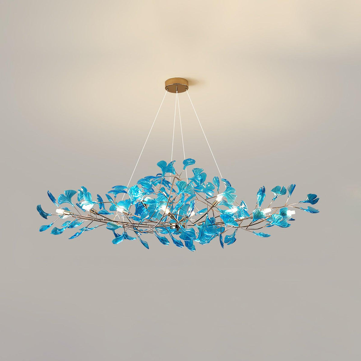Ava-lysekroner med ginkgo-blade