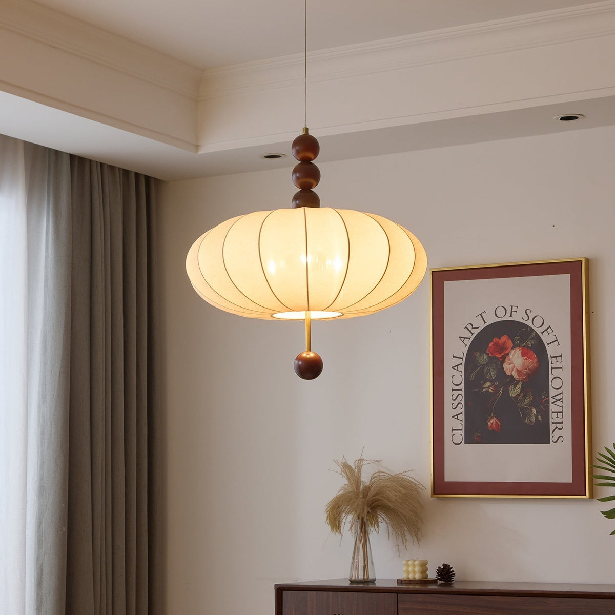 Koda vintage pendellampe i stof
