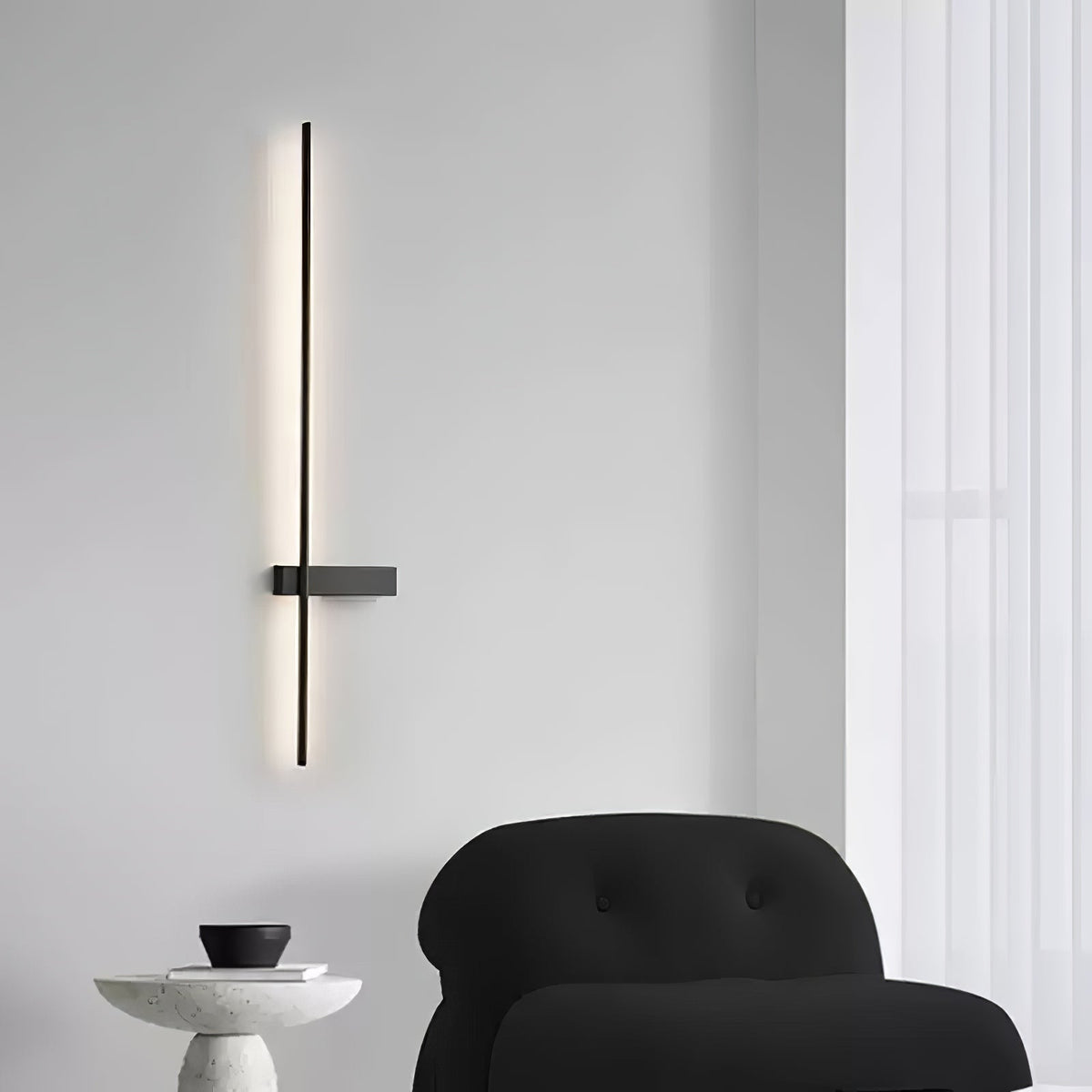 Aplique de parede linear moderno e minimalista Voraee