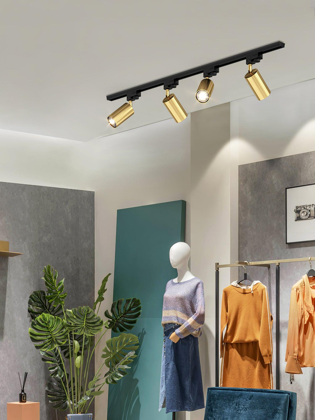 Reneaya justerbar takspotlight på skena med LED