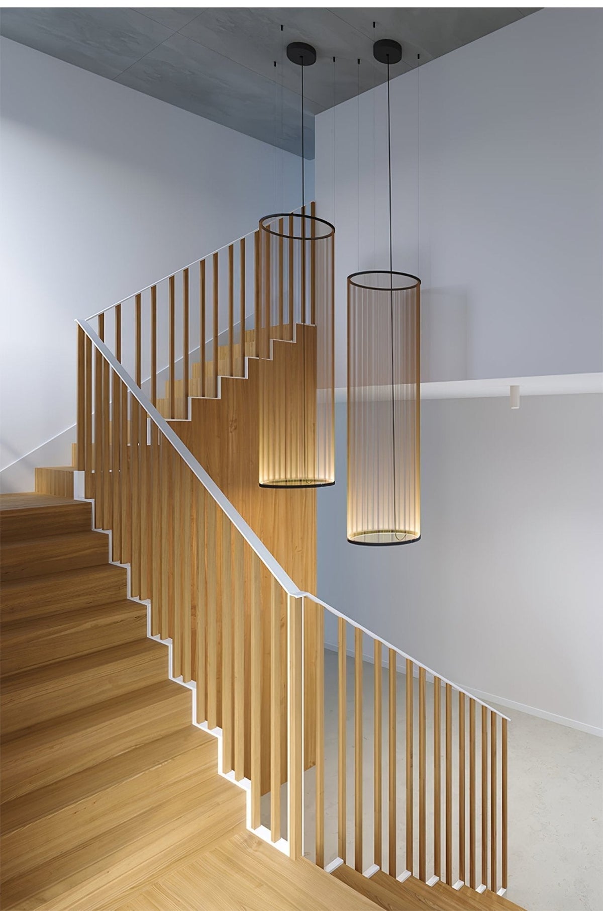 Hyn minimalistisk pendellampe i aluminium