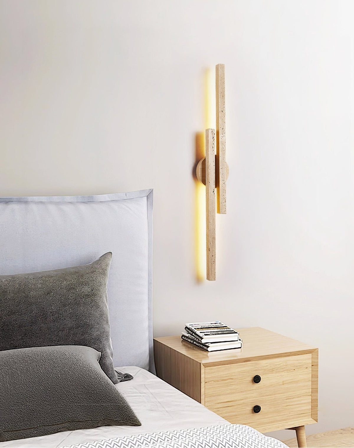 Myliryra travertinvägglampa