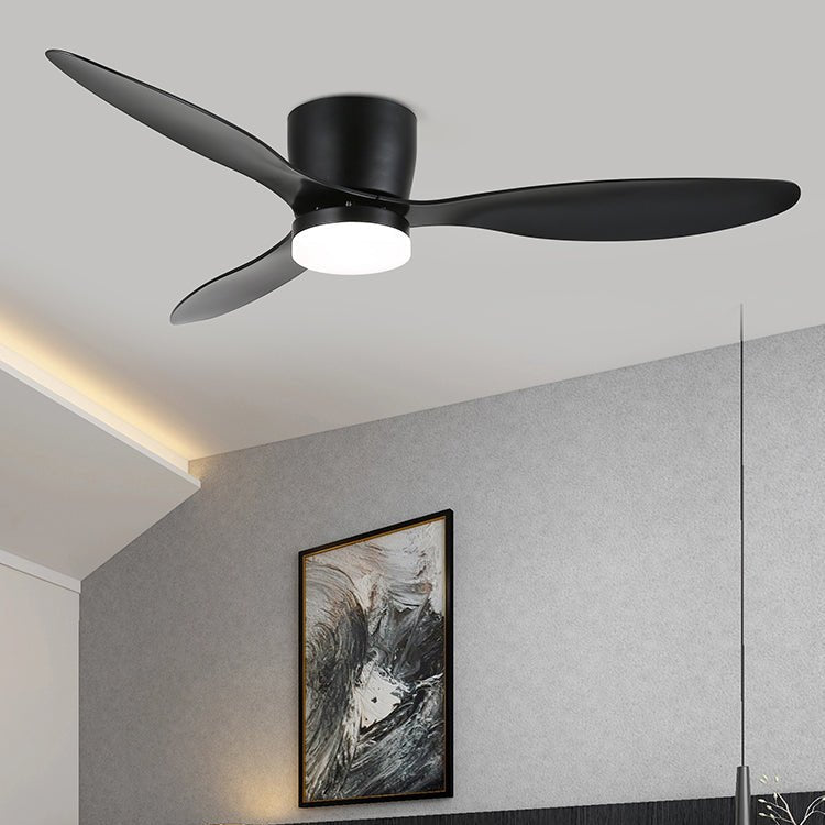 Brinor minimalistisk loftsventilator med lys i træ