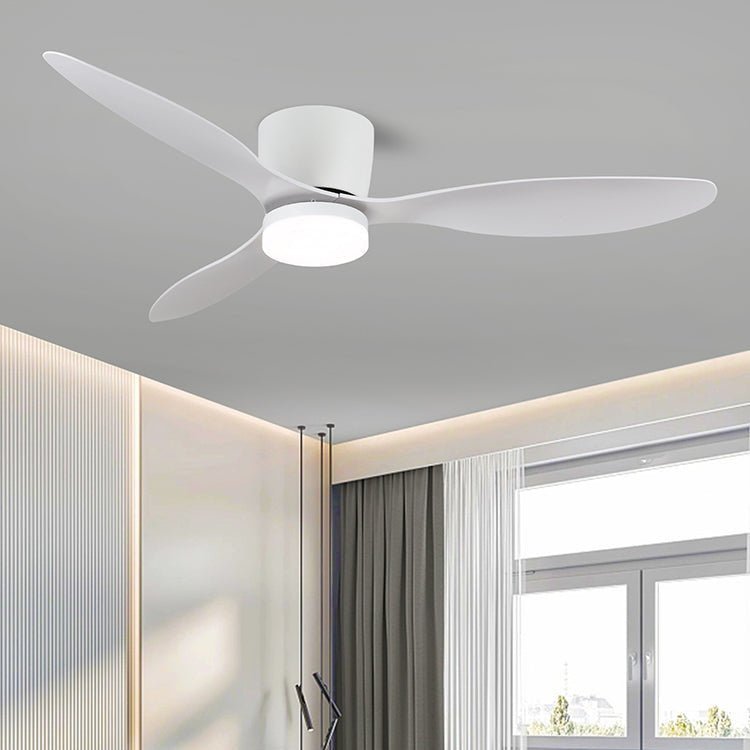 Brinor minimalistisk loftsventilator med lys i træ