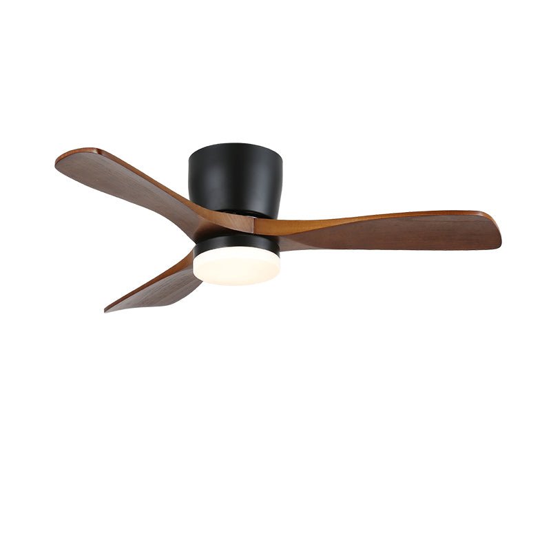 Brinor minimalistisk loftsventilator med lys i træ