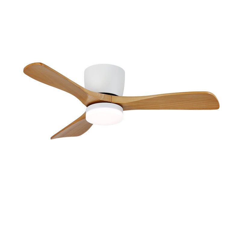 Brinor minimalistisk loftsventilator med lys i træ
