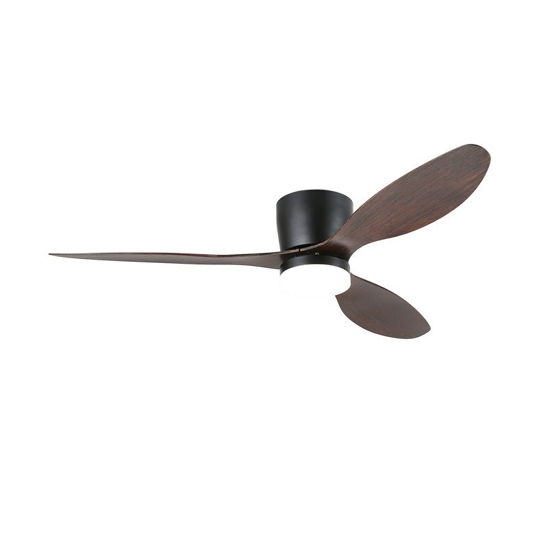 Brinor minimalistisk loftsventilator med lys i træ
