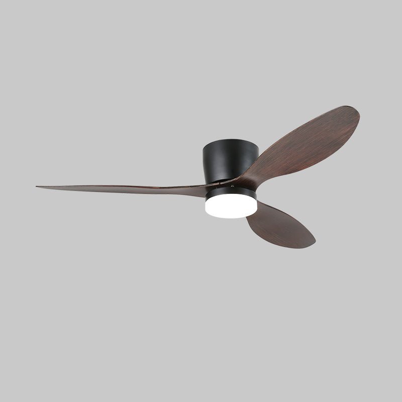 Brinor minimalistisk loftsventilator med lys i træ