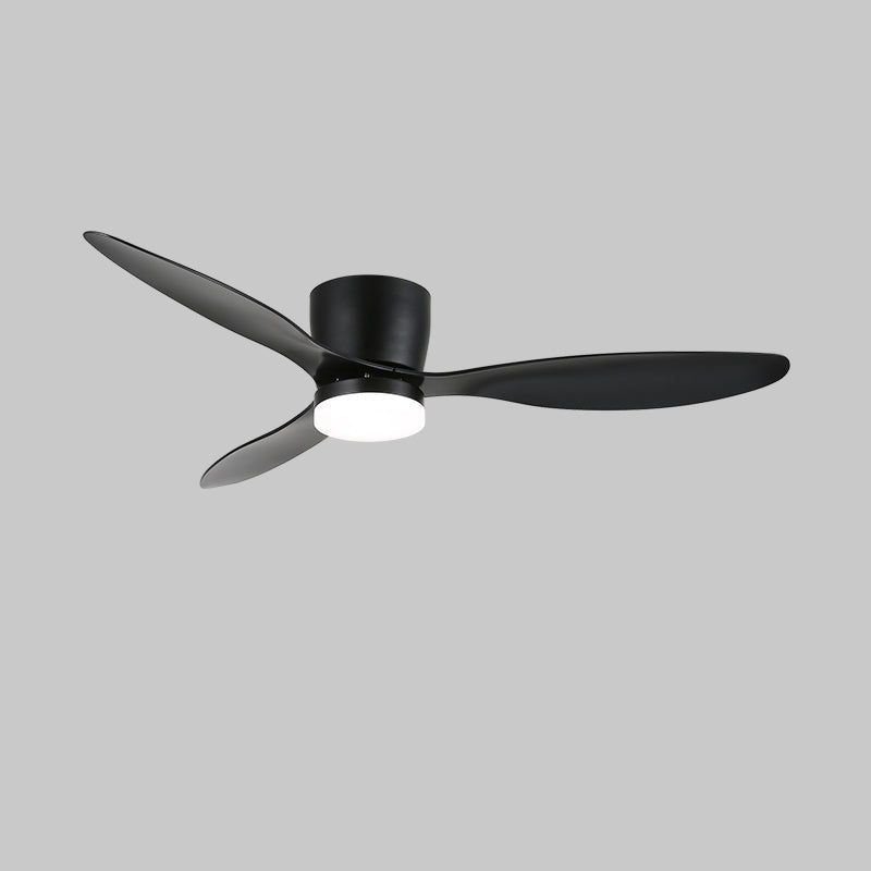 Brinor minimalistisk loftsventilator med lys i træ