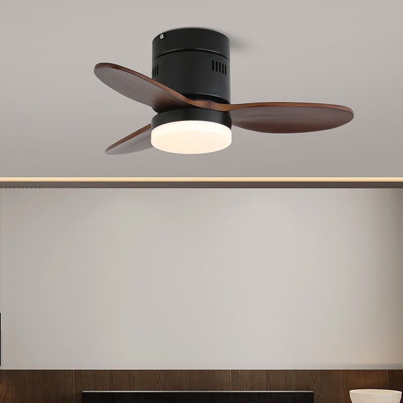 Eris minimalistisk takfläkt med trä och belysning