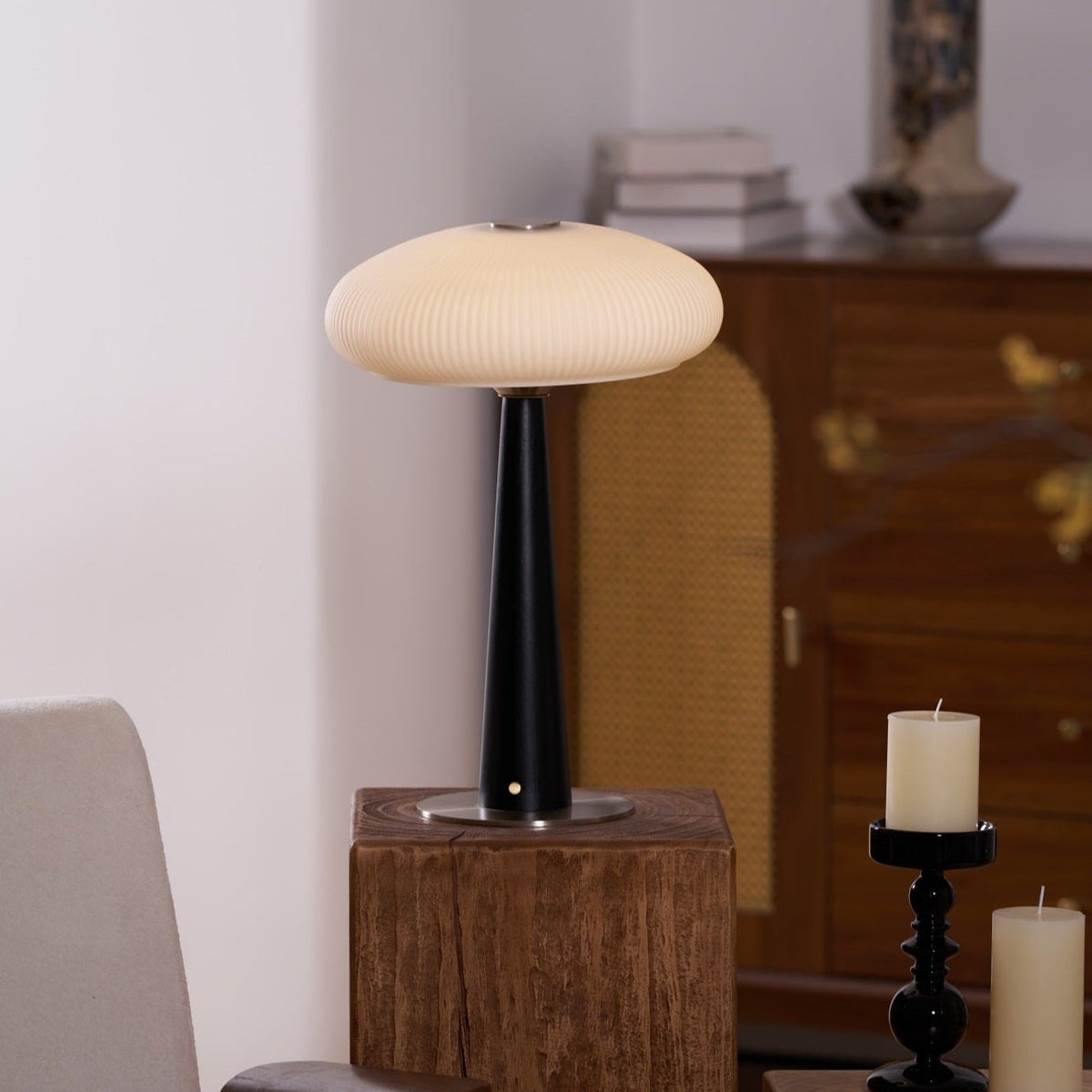 Glow Minimalistisk træbordlampe