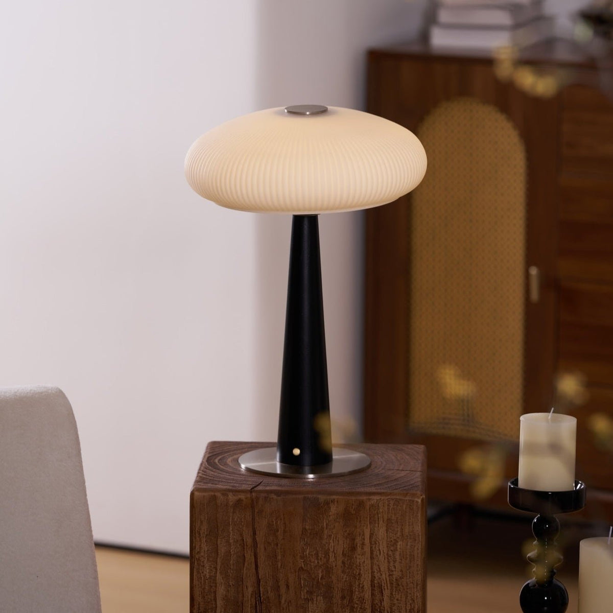 Glow Minimalistisk træbordlampe