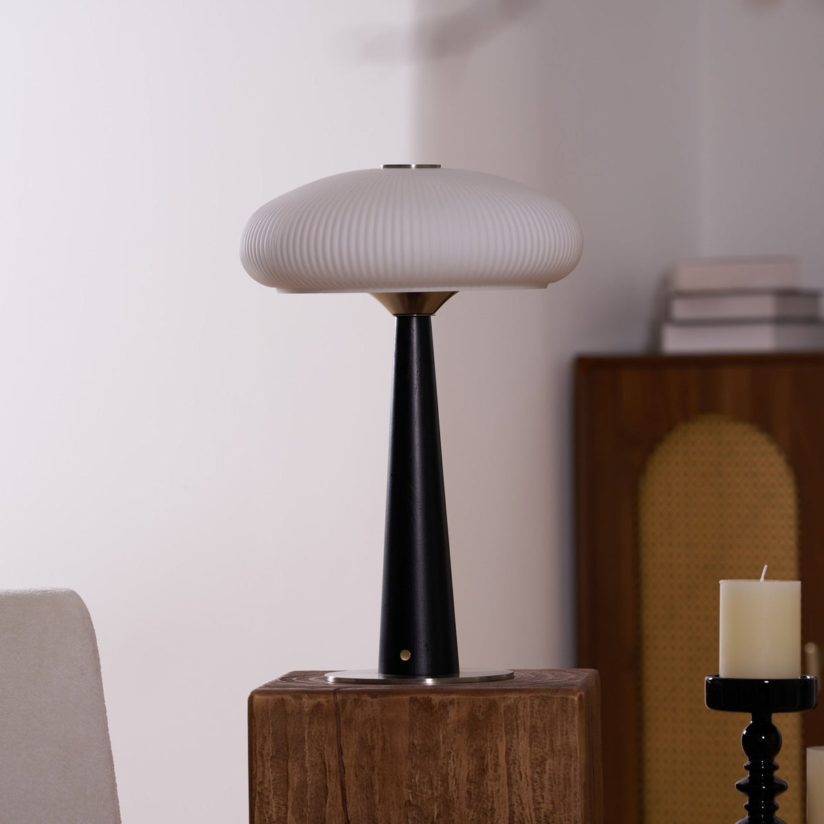 Glow Minimalistisk træbordlampe