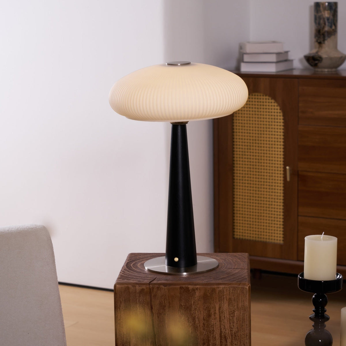 Glow Minimalistisk træbordlampe