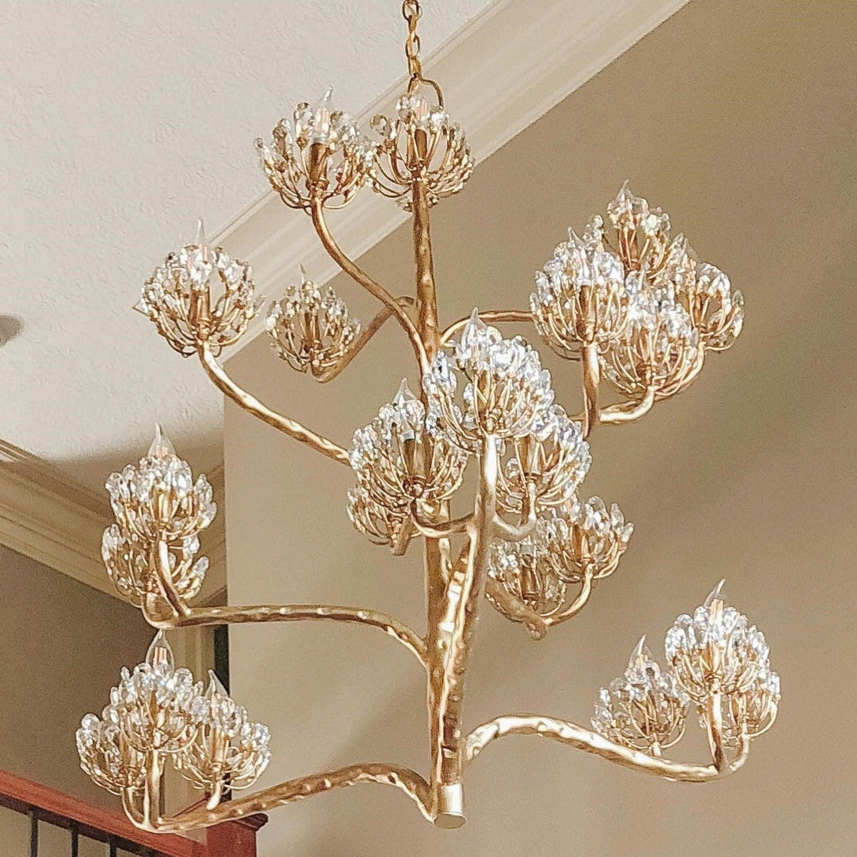 Agave postmodern lyxig kristallkrona i amerikansk stil