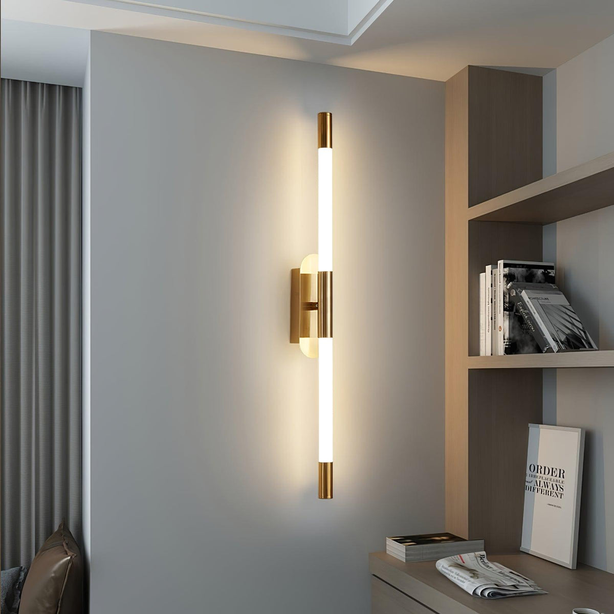 Candeeiro de parede Lumiviella com tubos modulares