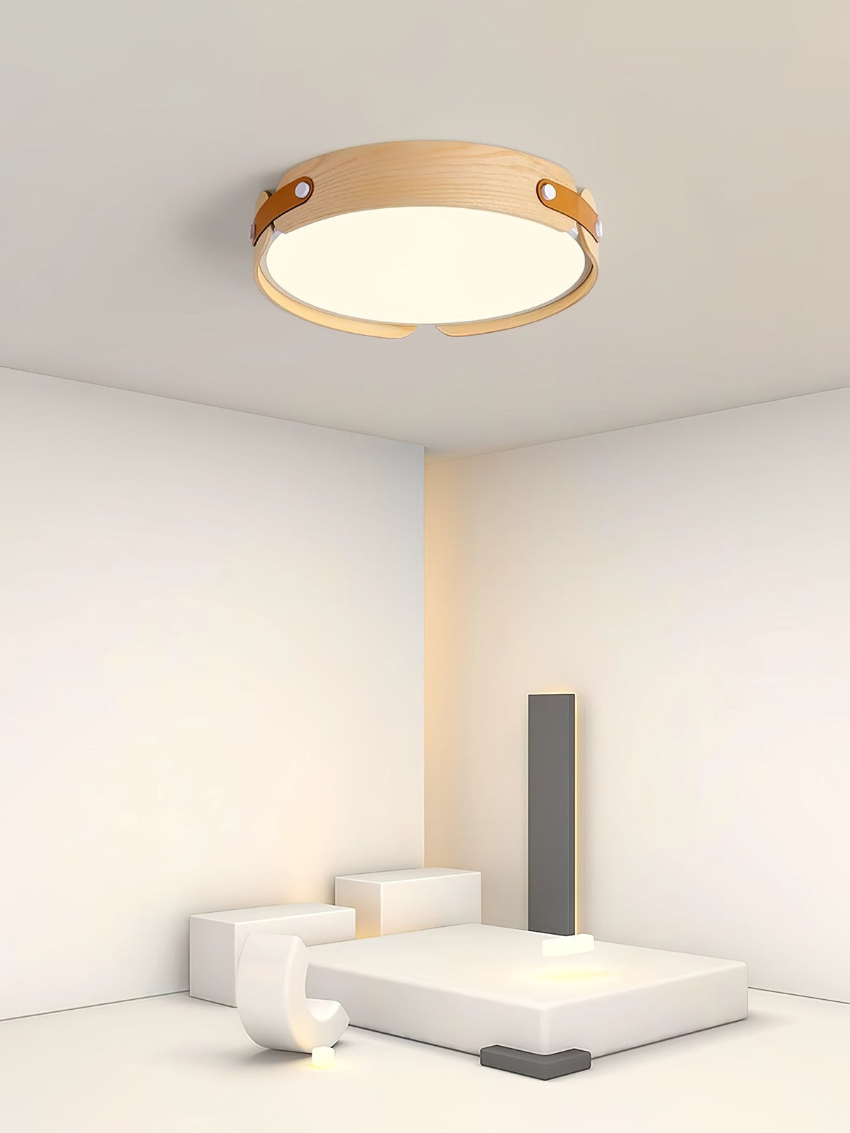 Edan moderne minimalistisk loftslampe i træ