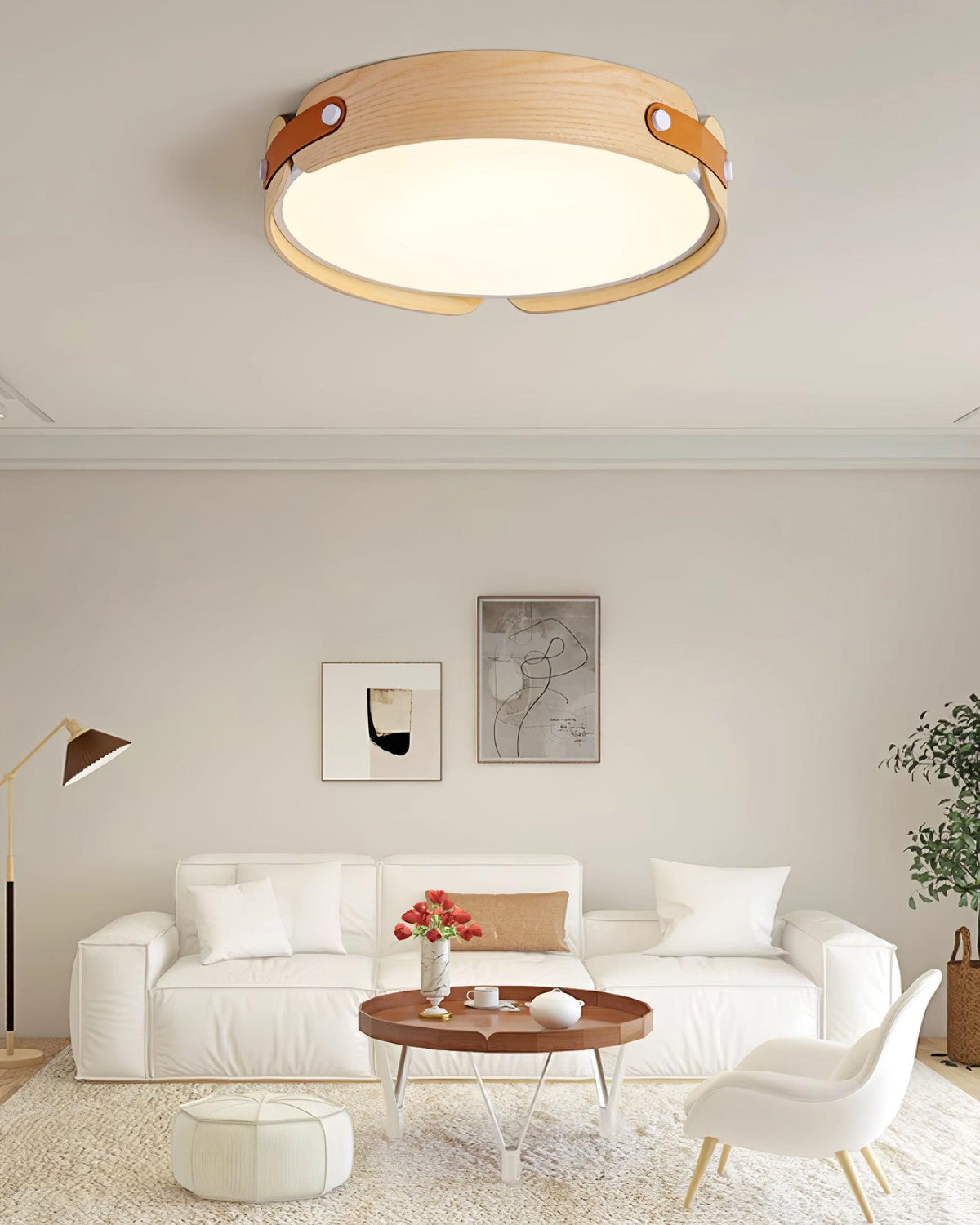 Edan moderne minimalistisk loftslampe i træ