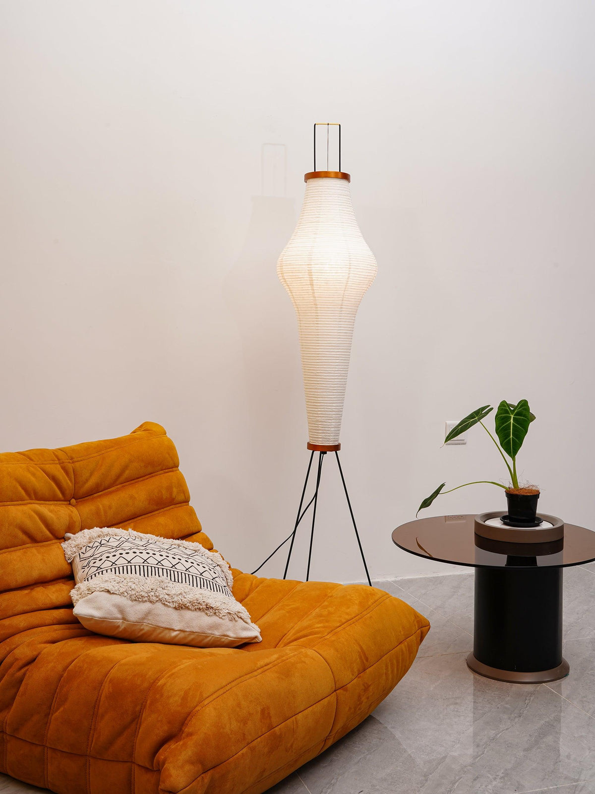 Krelix skandinavisk gulvlampe i papir