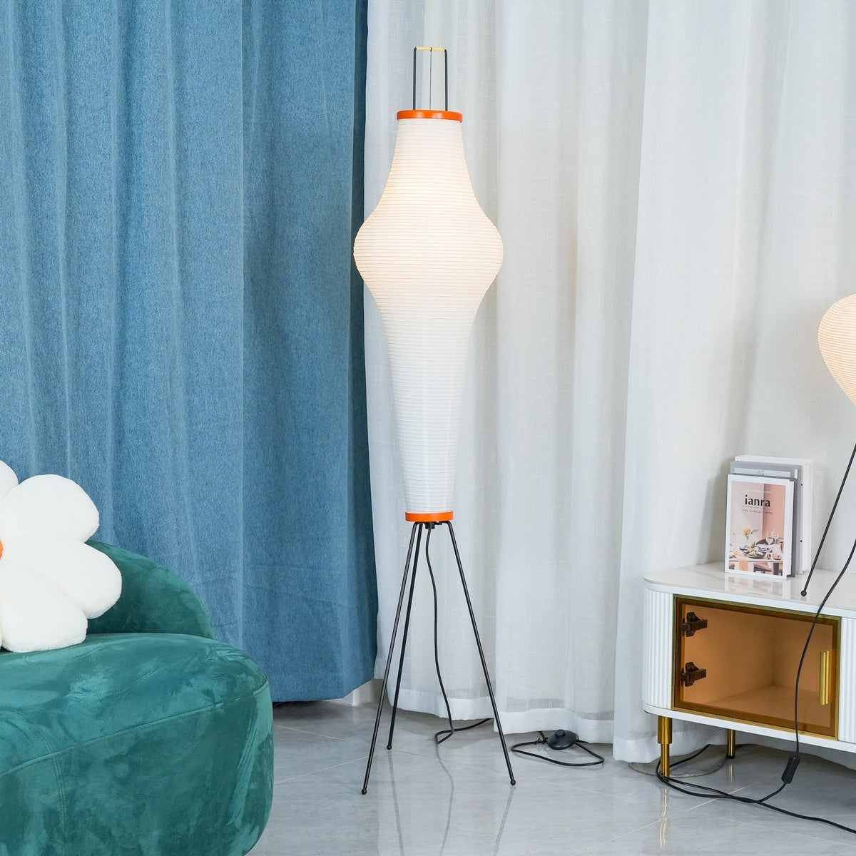 Krelix skandinavisk gulvlampe i papir