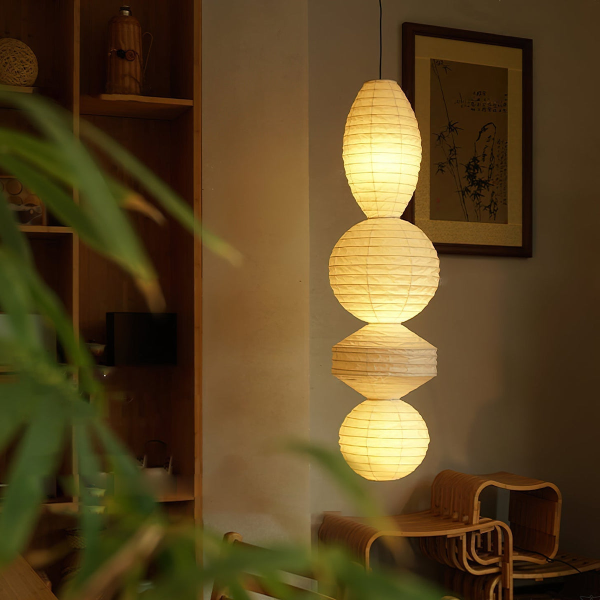Nami Pendant Light Paper Lantern Wabi-sabi