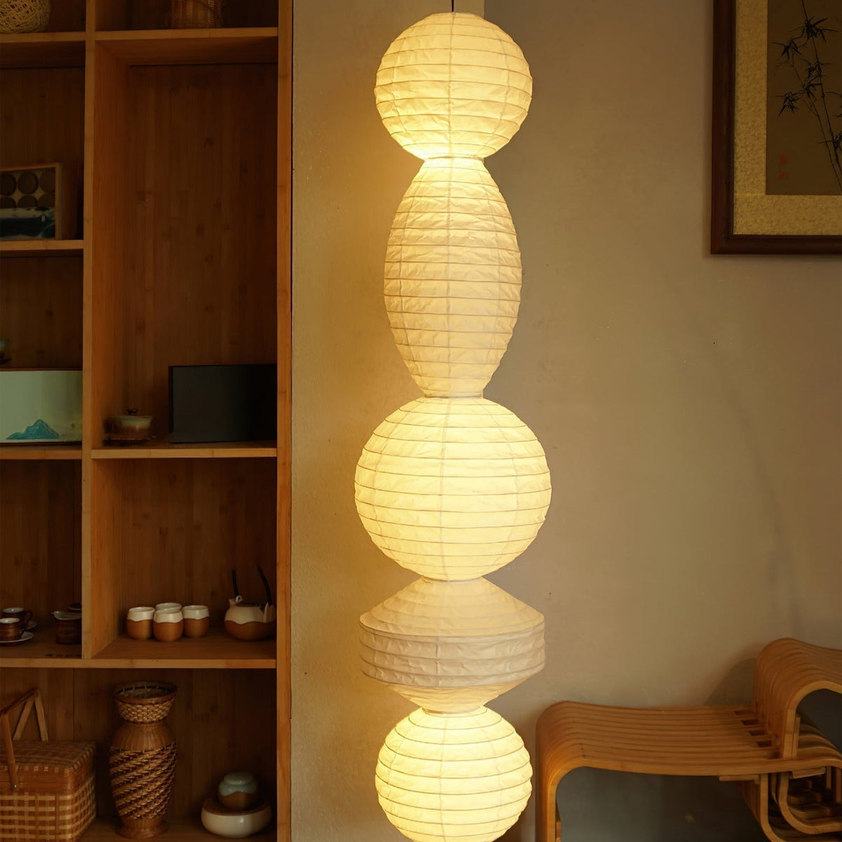 Nami Pendant Light Paper Lantern Wabi-sabi