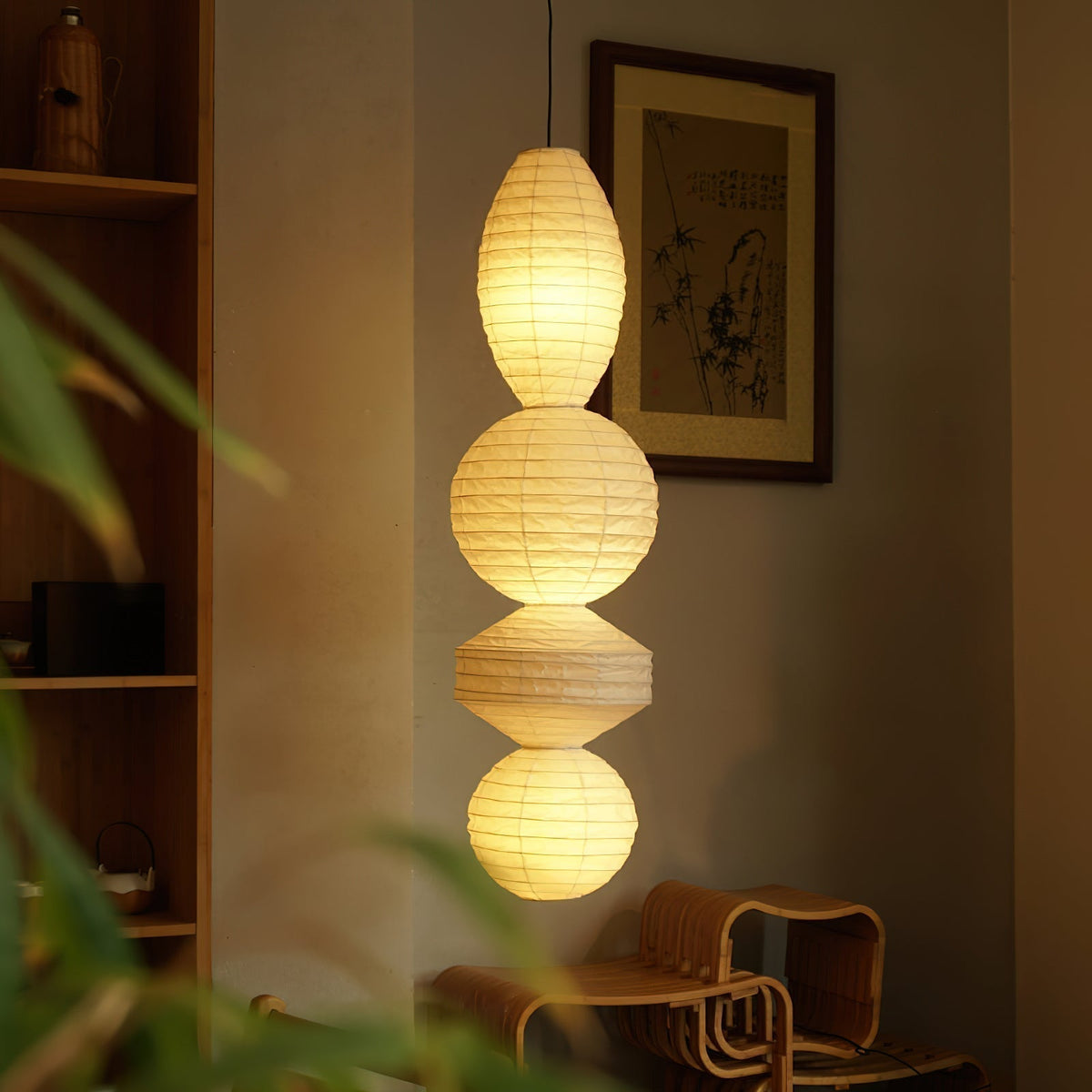 Nami Pendant Light Paper Lantern Wabi-sabi