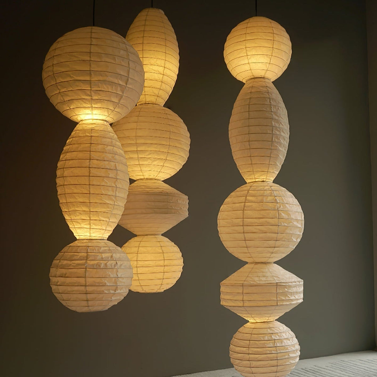 Nami Pendant Light Paper Lantern Wabi-sabi
