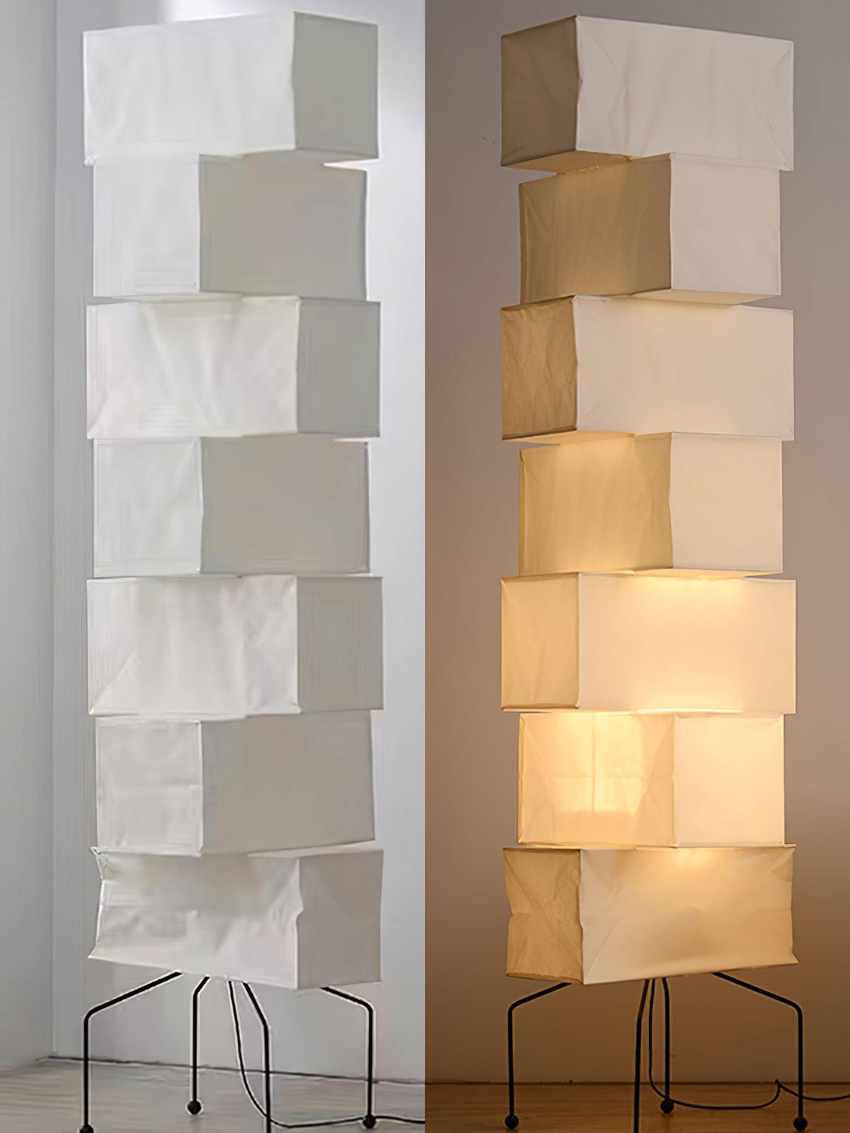Avara golvlampa i papper