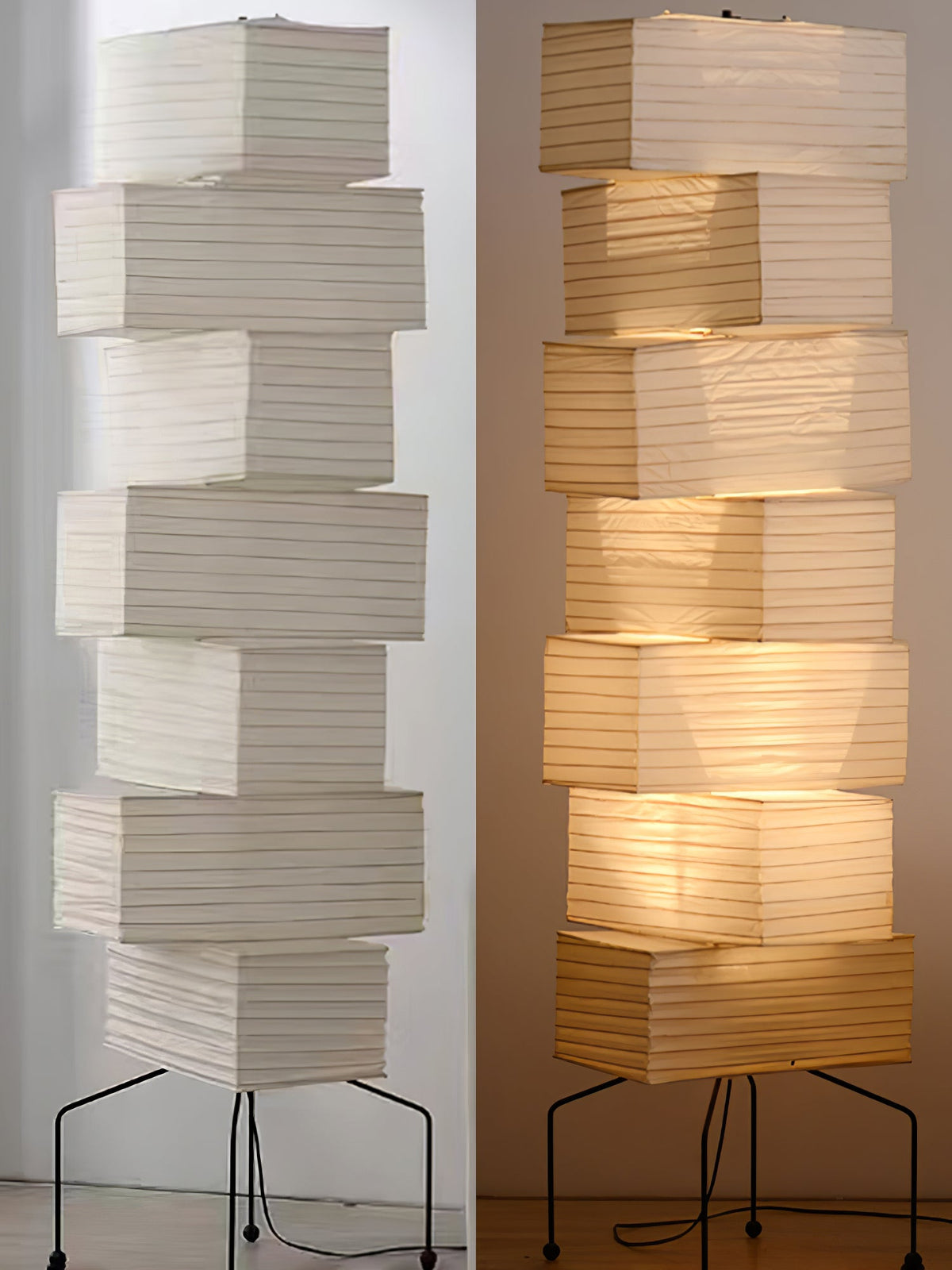 Avara golvlampa i papper