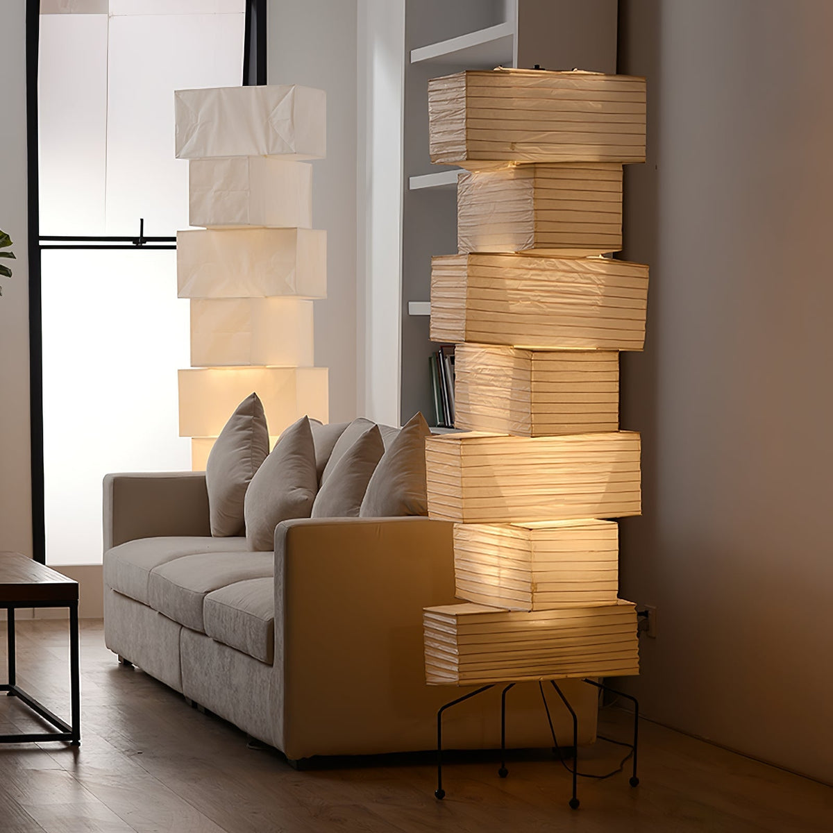 Avara golvlampa i papper