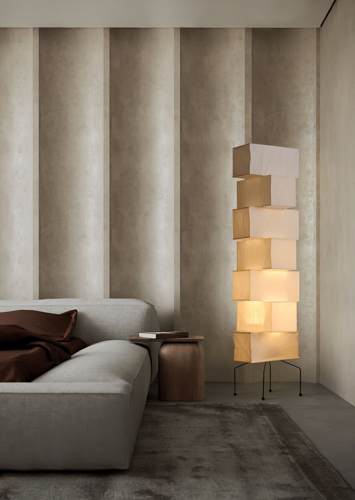 Avara golvlampa i papper