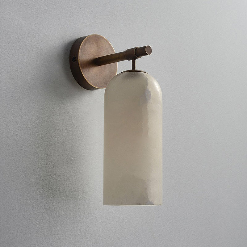 Albelaine pelarformad vägglampa i alabaster