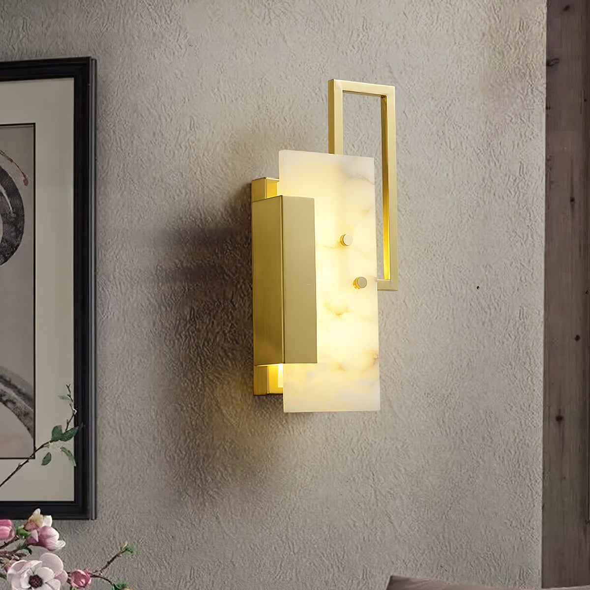 Albinelle vägglampa i alabaster