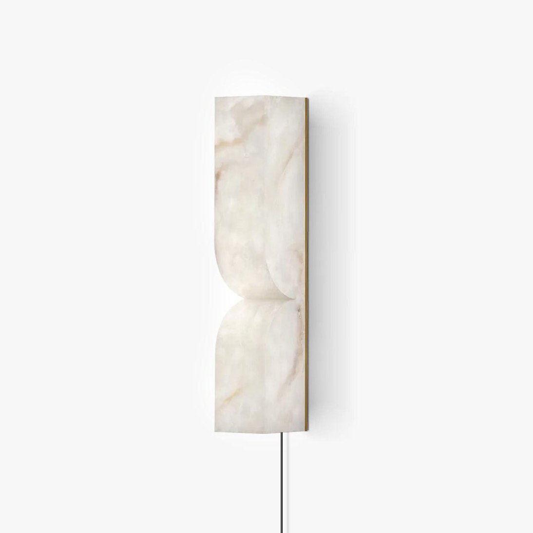 Lena rektangulær væglampe i alabast med stik
